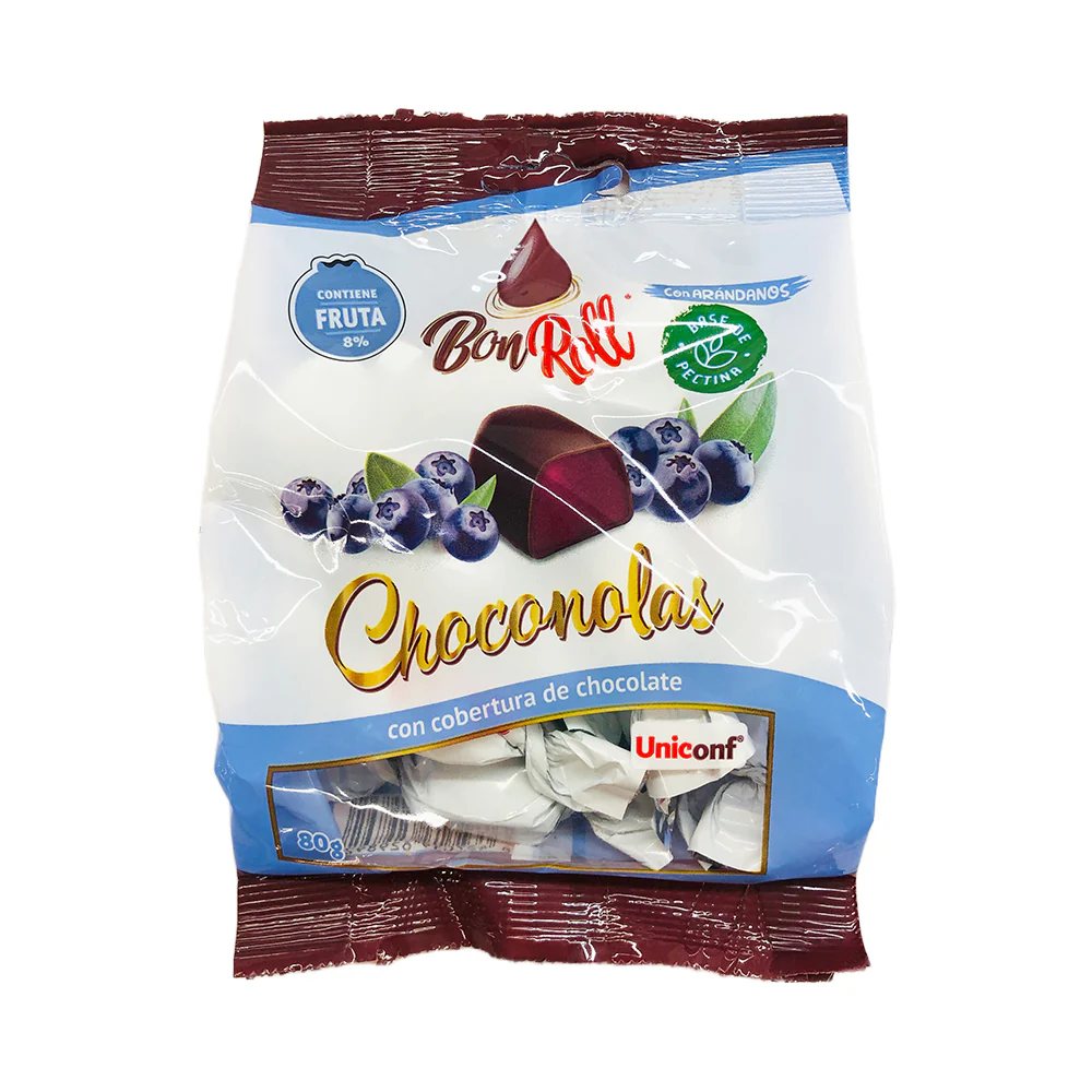 Bon Roll Choconolas Chocolate Coated Jelly Candy 80g - Image 2