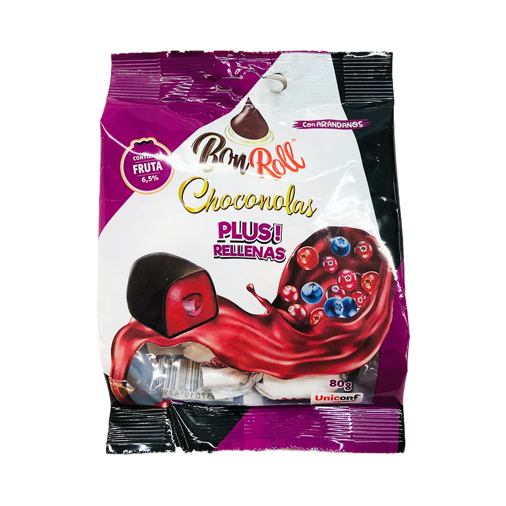 Bon Roll Choconolas Chocolate Coated Jelly Candy 80g - Image 3