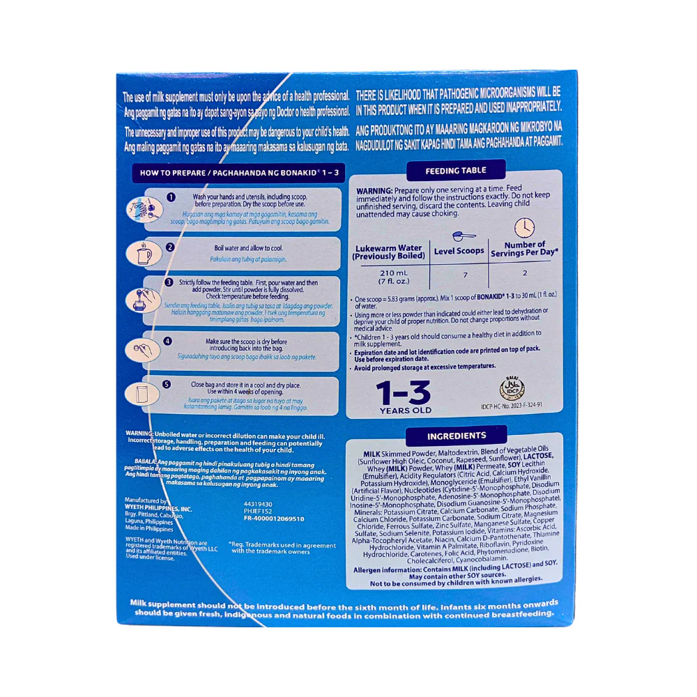 Bonakid Milk Supplement 1-3yrs Old 350g - Image 2