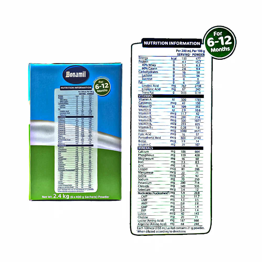 Bonamil Milk Supplement 6-12 Months 2.4kg - Image 3