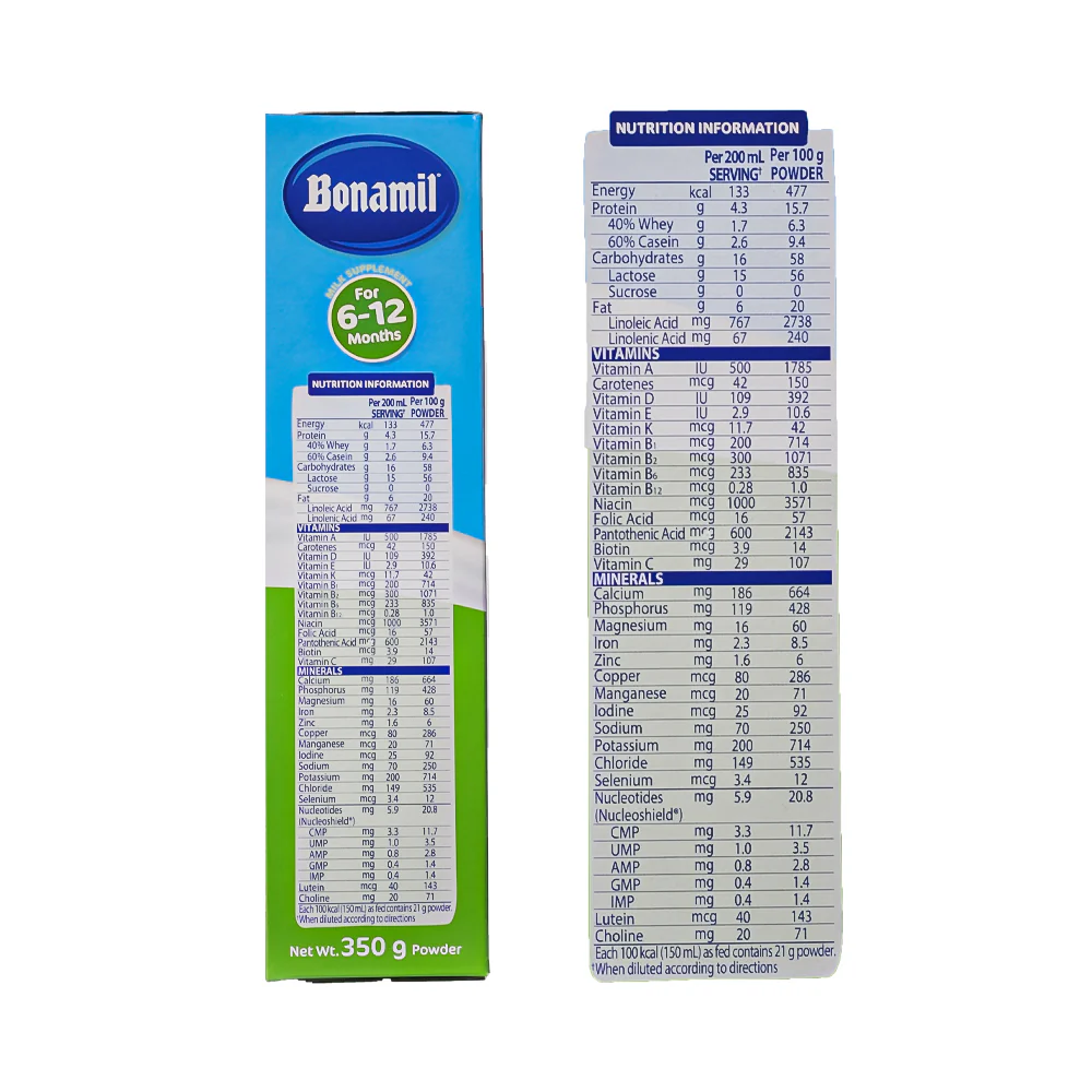 Bonamil Milk Supplement 6-12 Months 350g - Image 3