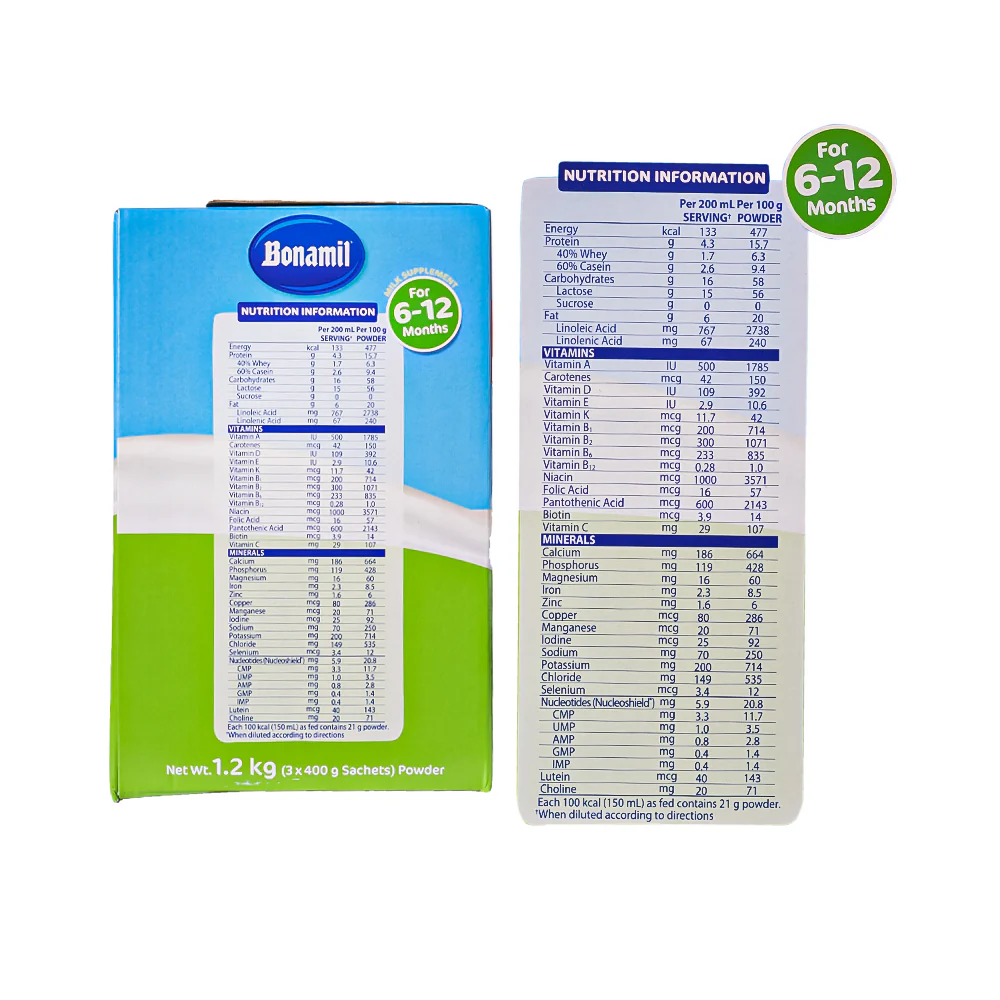 Bonamil Milk Supplement 6-12 Months 1.2kg - Image 3