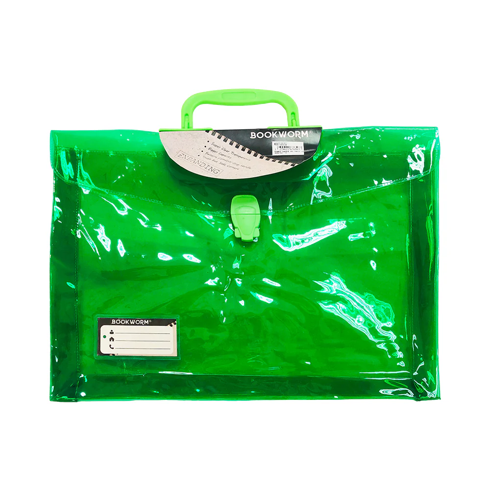Bookworm Expanding Snap Envelope With Handle Plain - Image 3