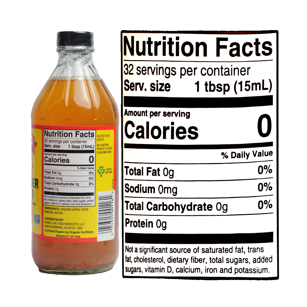 Bragg Organic Apple Cider Vinegar 473ml (16oz) - Image 2