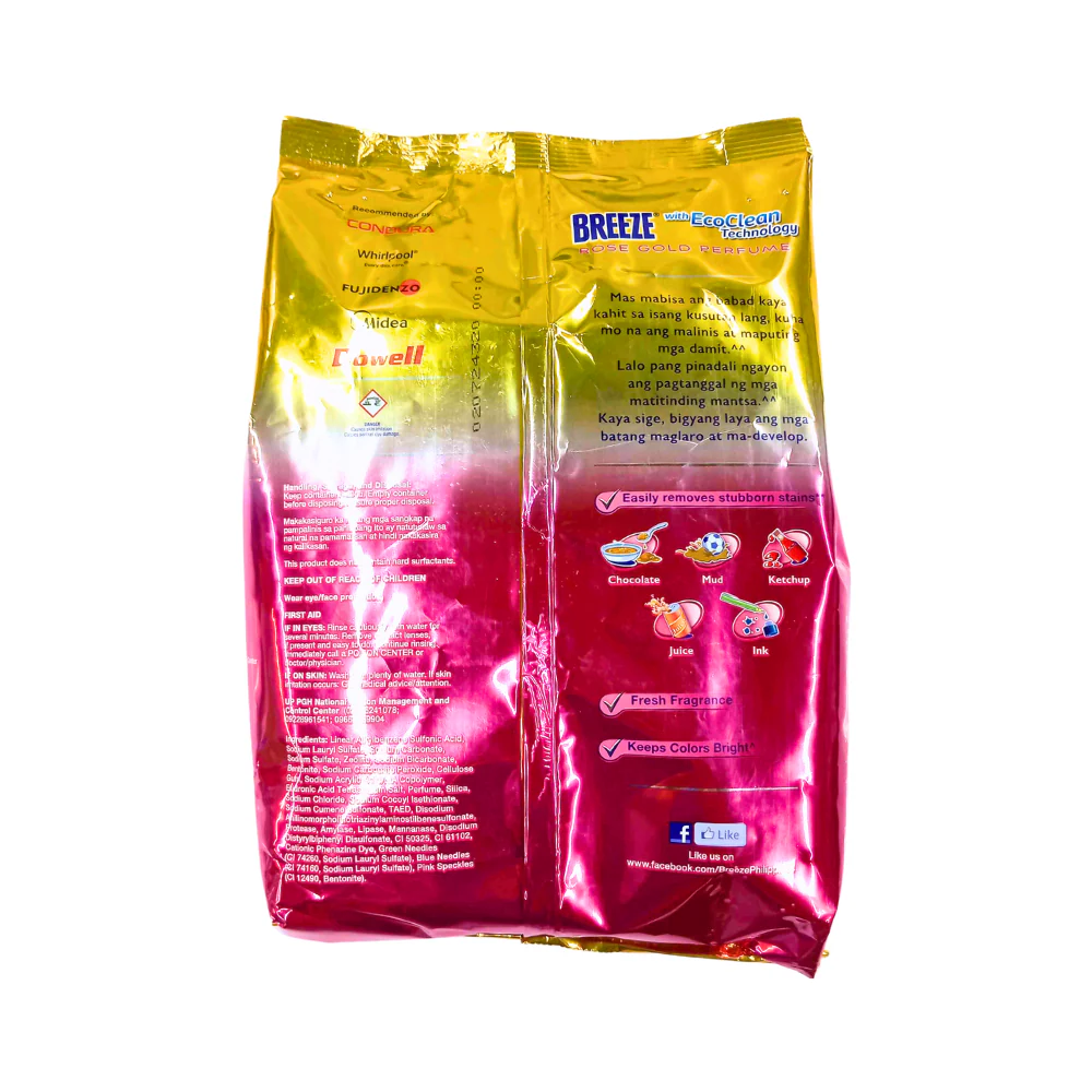 Breeze Detergent Powder Rose Gold Perfume 1900g - Image 2