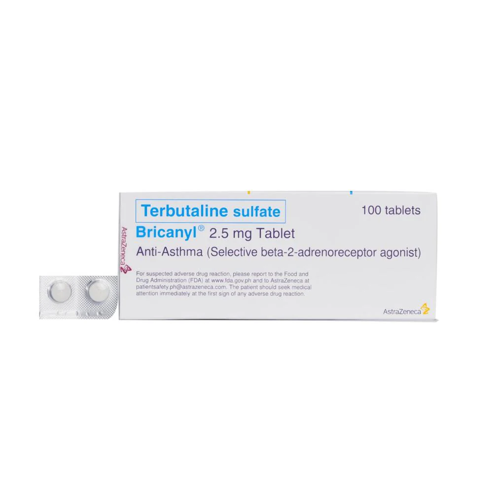 Bricanyl Terbutaline Sulfate 2.5mg Tablet By 2's - Image 2