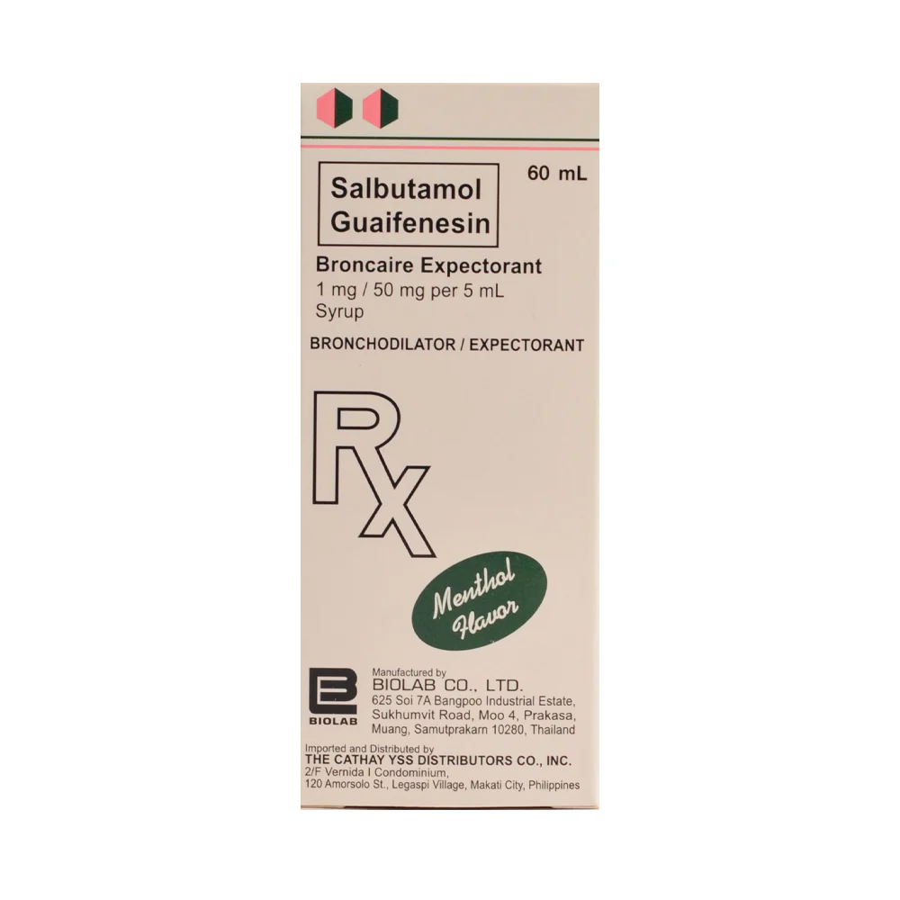 Broncaire Expectorant 1mg/50mg/5ml Syrup 60ml - Image 2