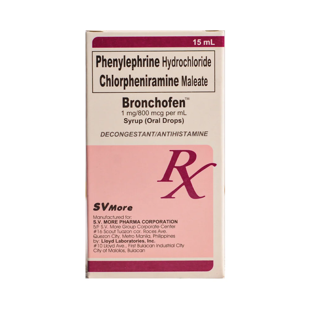 Bronchofen Phenylephine 1mg/0.8mg/ml Drops 15ml - Image 2