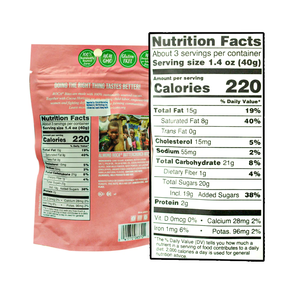 Brown & Haley Roca Bites Buttercrunch Bites 4.4oz (125g) - Image 2