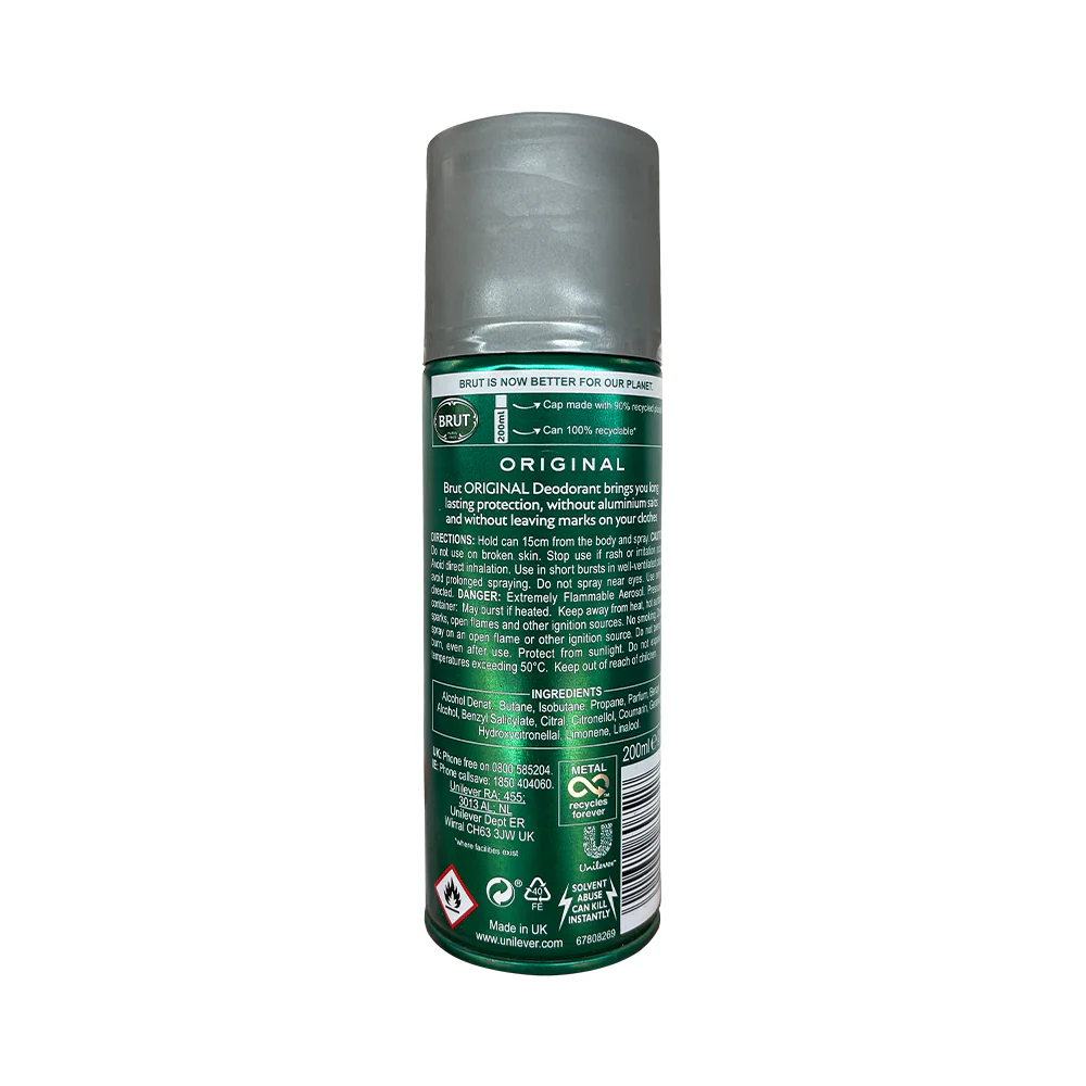 Brut Deodorant Spray Original Long Lasting Efficacy 200ml - Image 2