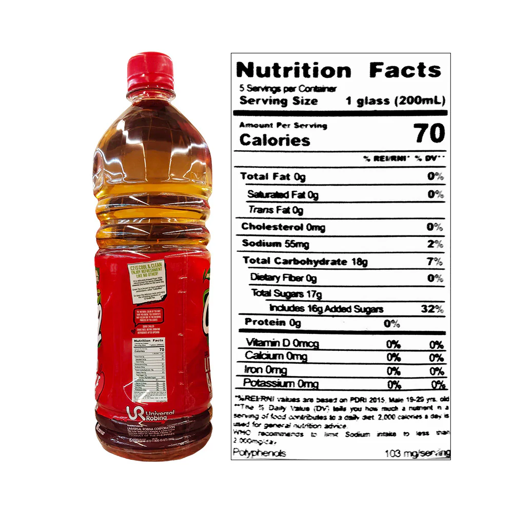 C2 Green Tea Apple 1L - Image 2