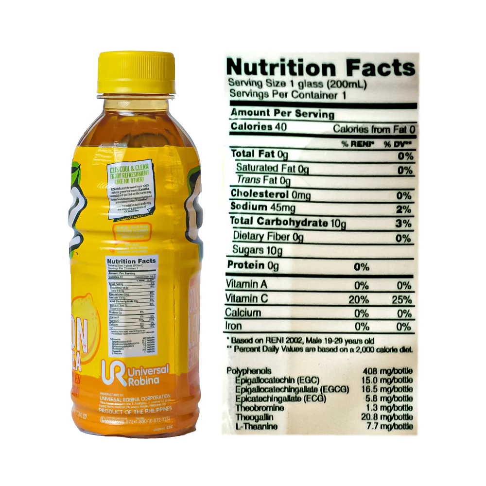 C2 Green Tea Lemon Solo 230ml - Image 3