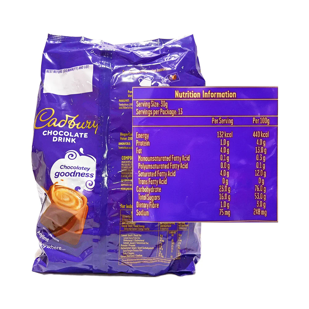 Cadbury 3 in 1 Hot Chocolate Drink 390g - Image 2