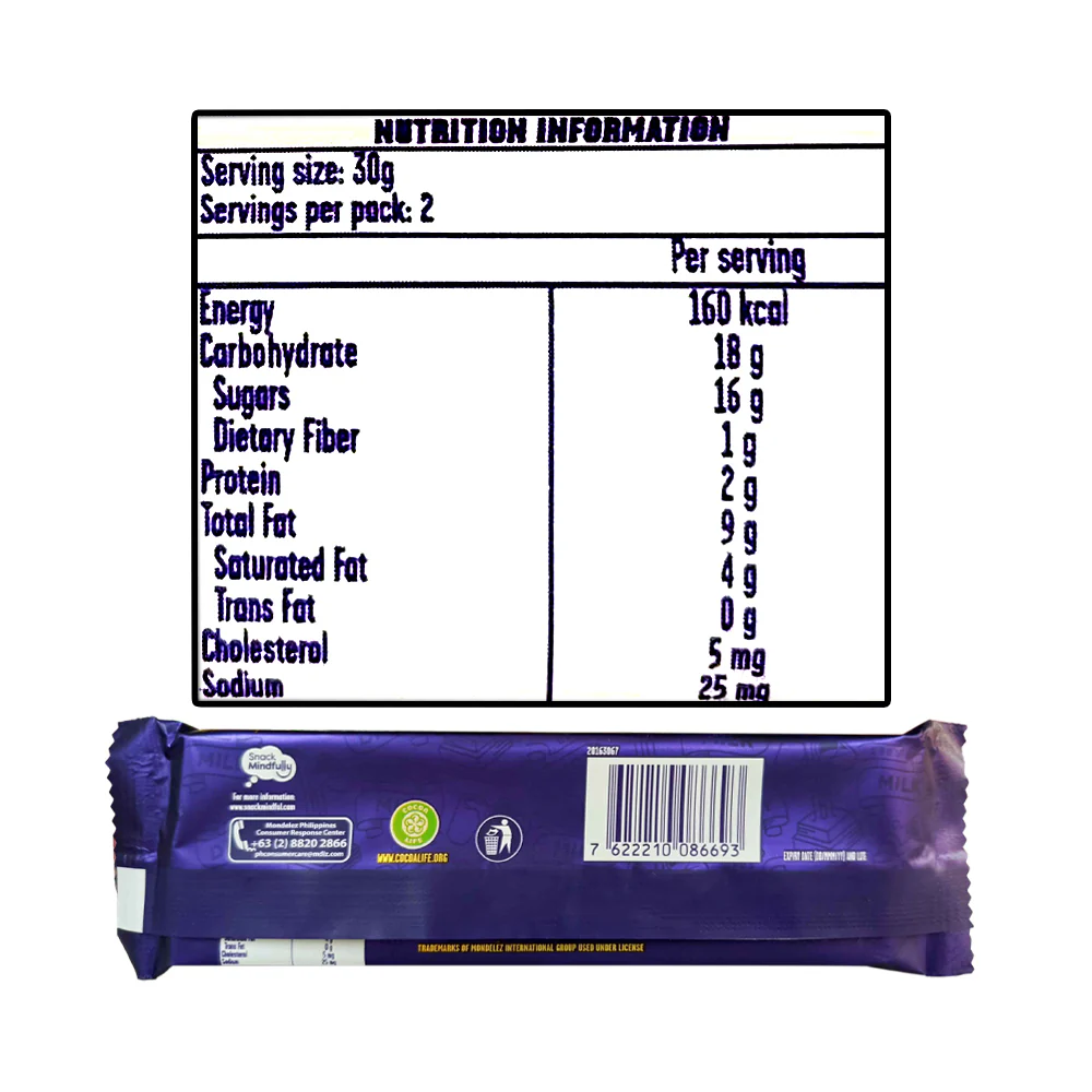 Cadbury Dairy Milk Fruit And Nut 62g - Image 2