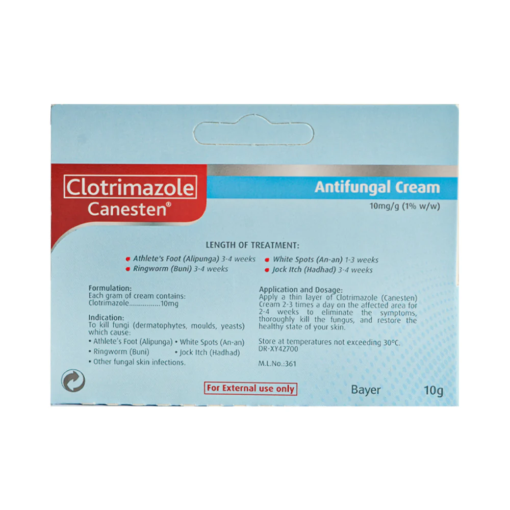 Canesten 1% 10mg/g Anti Fungal Cream 10g - Image 2