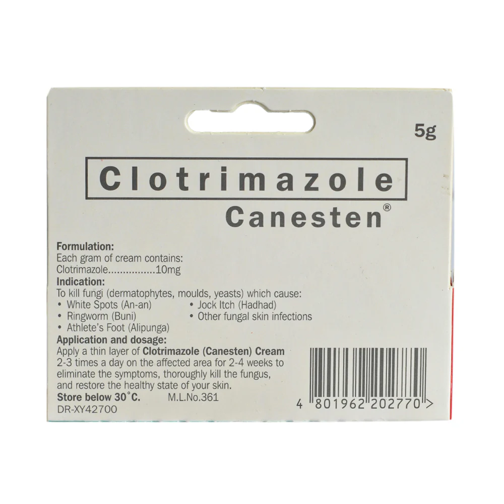 Canesten Anti Fungal 10mg/g 1% With Cream 5g - Image 2