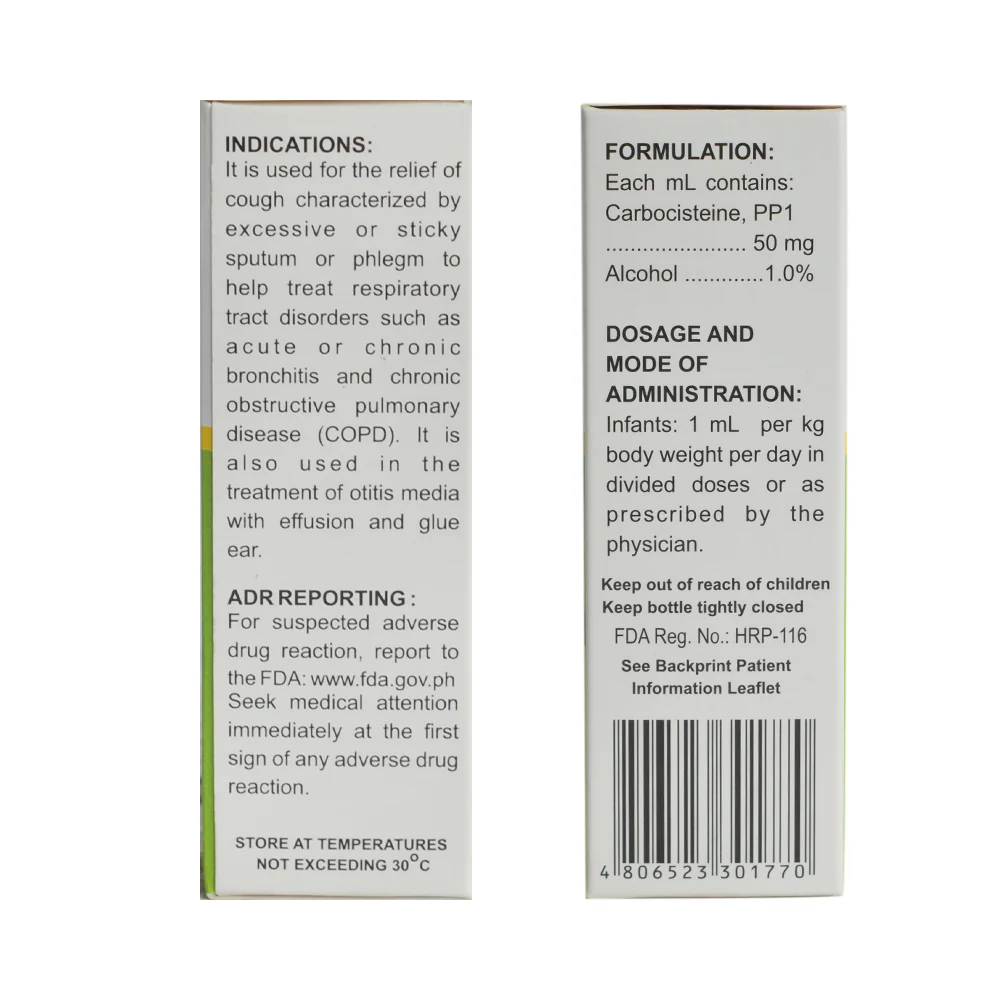 Carbocisteine 50mg/ml Oral Drops 15ml - Image 2