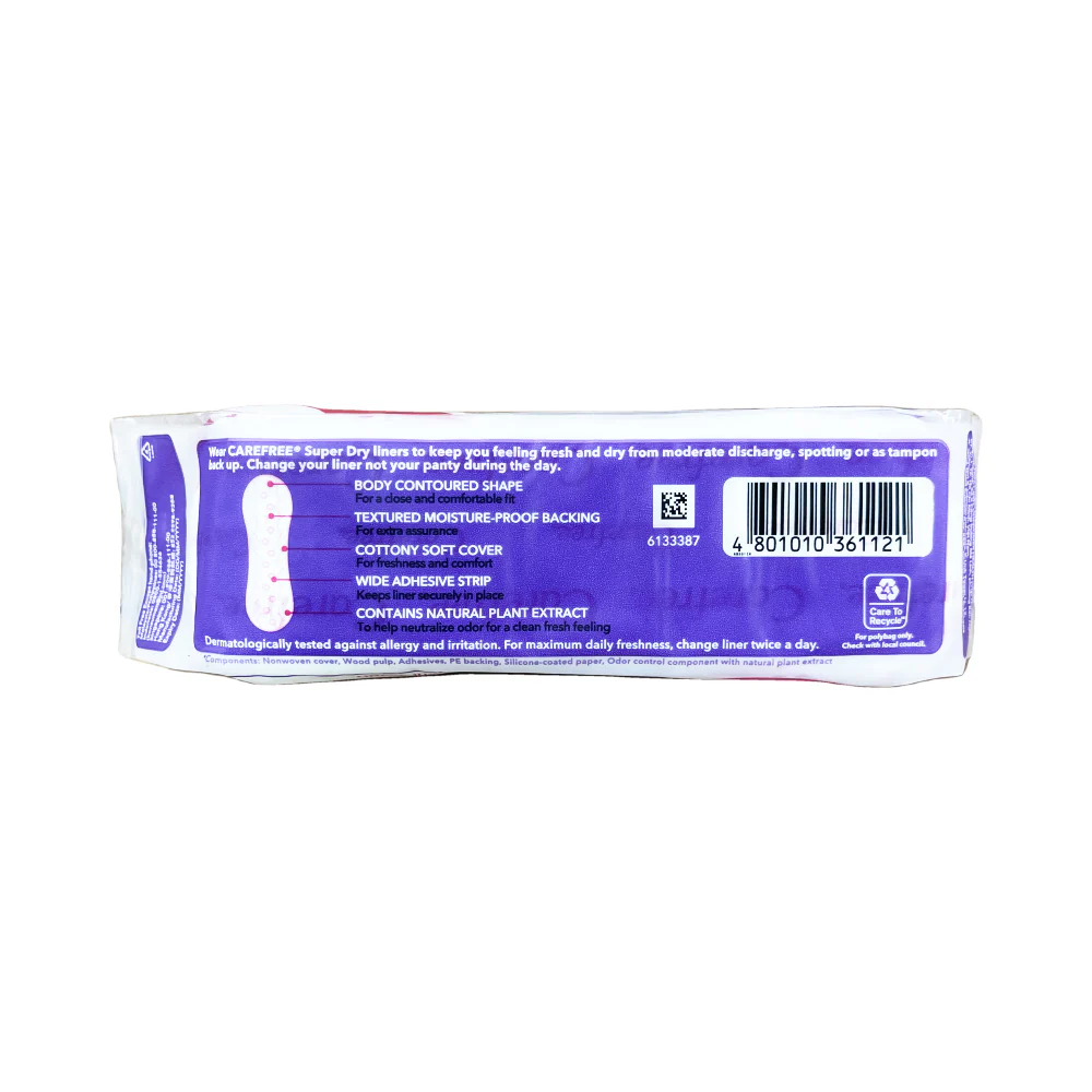 Carefree Super Dry Pantyliner Shower Fresh Scent Flat 15's - Image 2