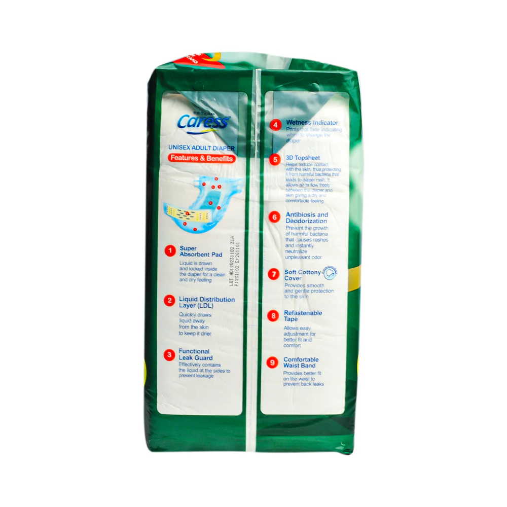 Caress Adult Diaper Maxi Overnight Large 8's - Image 2