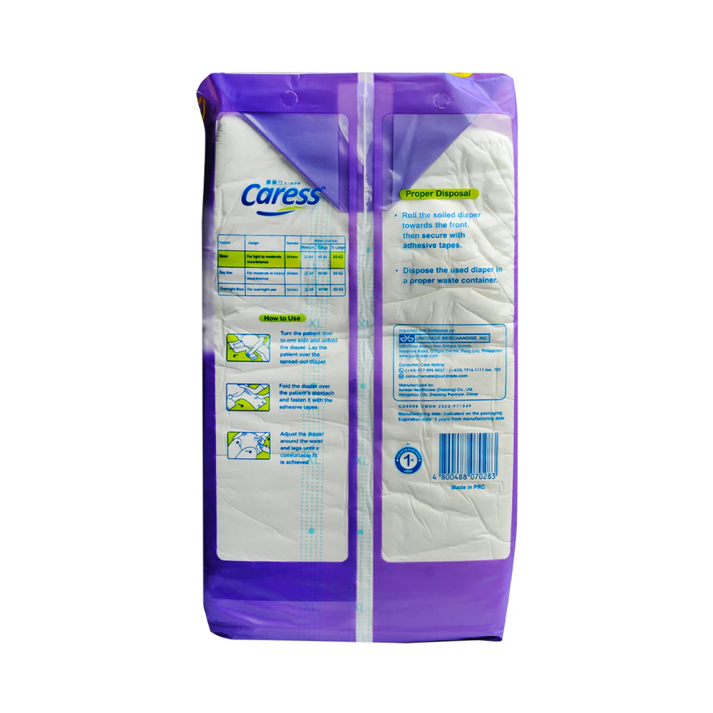 Caress Basic Adult Diaper XL 10's - Image 3