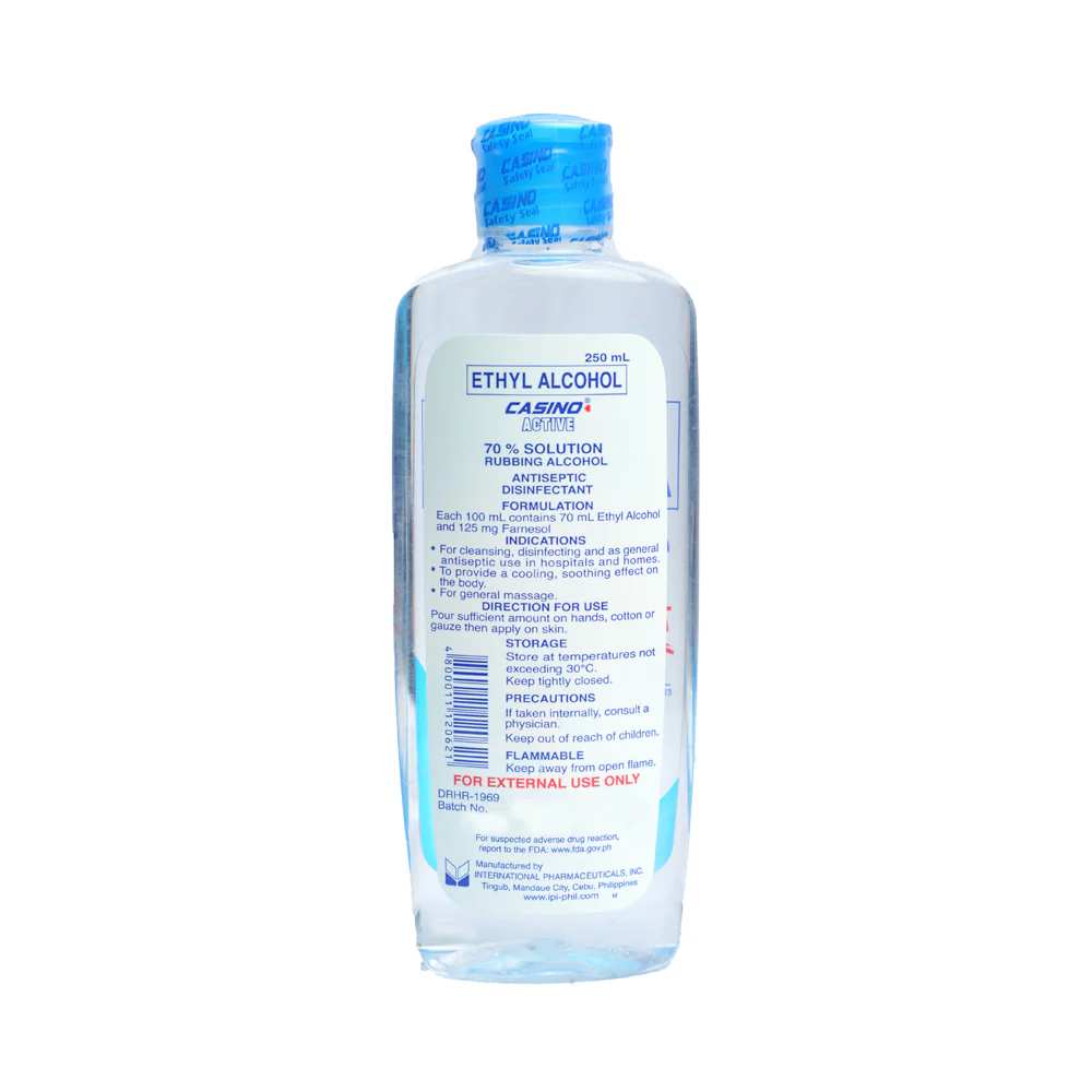 Casino Active 70% Ethyl Alcohol Triclosan 250ml - Image 2