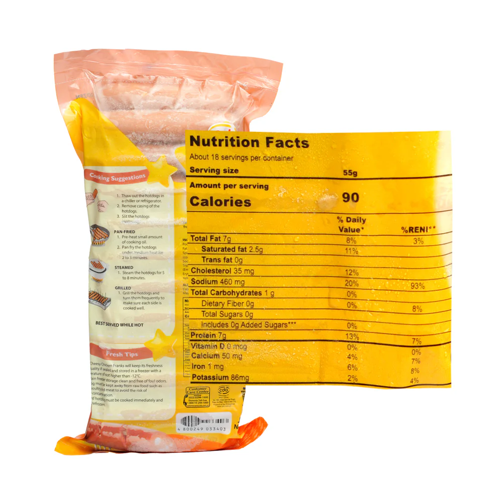 CDO Cheesy Chicken Franks Jumbo 1kg - Image 2
