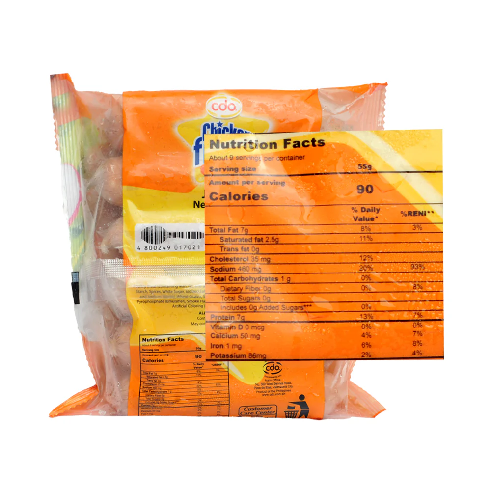 CDO Cheesy Chicken Franks Jumbo 500g - Image 2