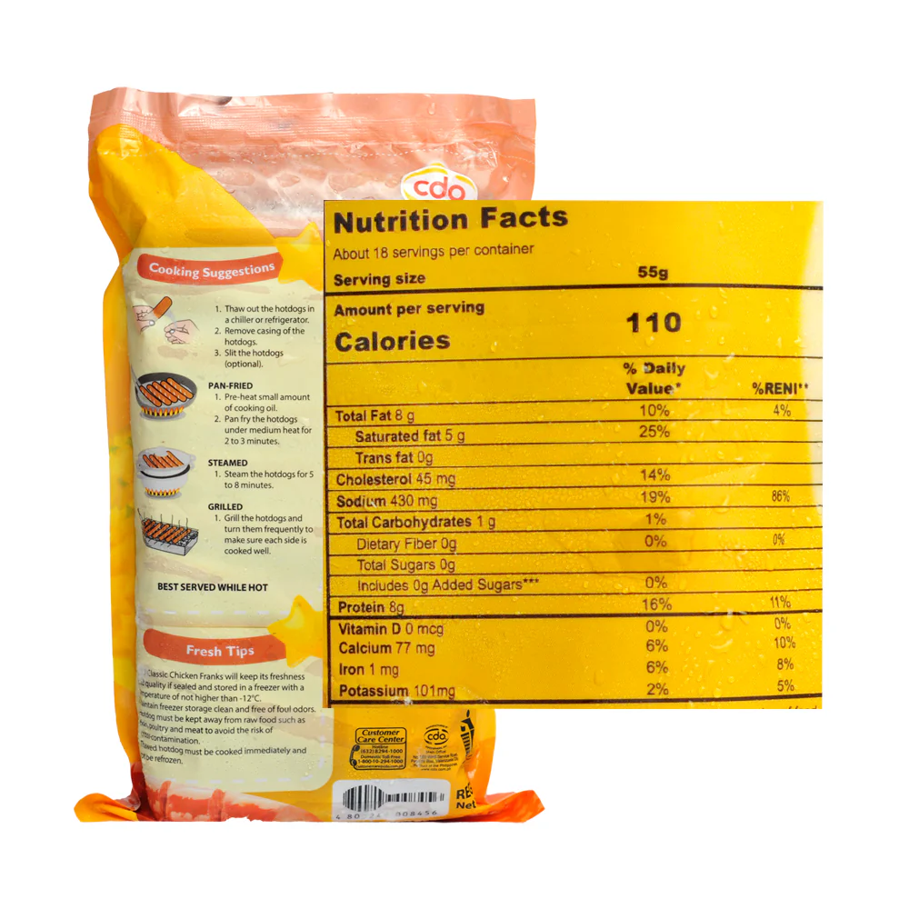 CDO Chicken Franks Regular 1Kg - Image 2