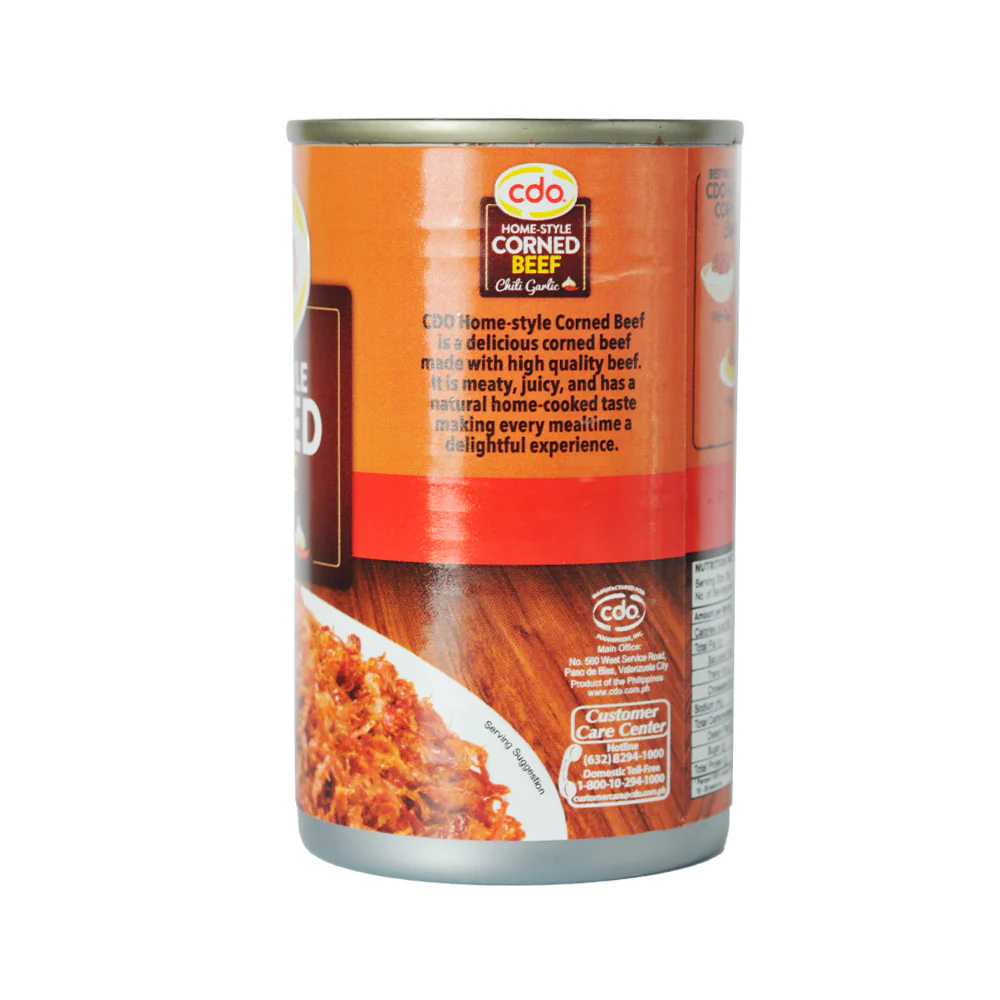 CDO Home Style Corned Beef Chili Garlic 150g - Image 2