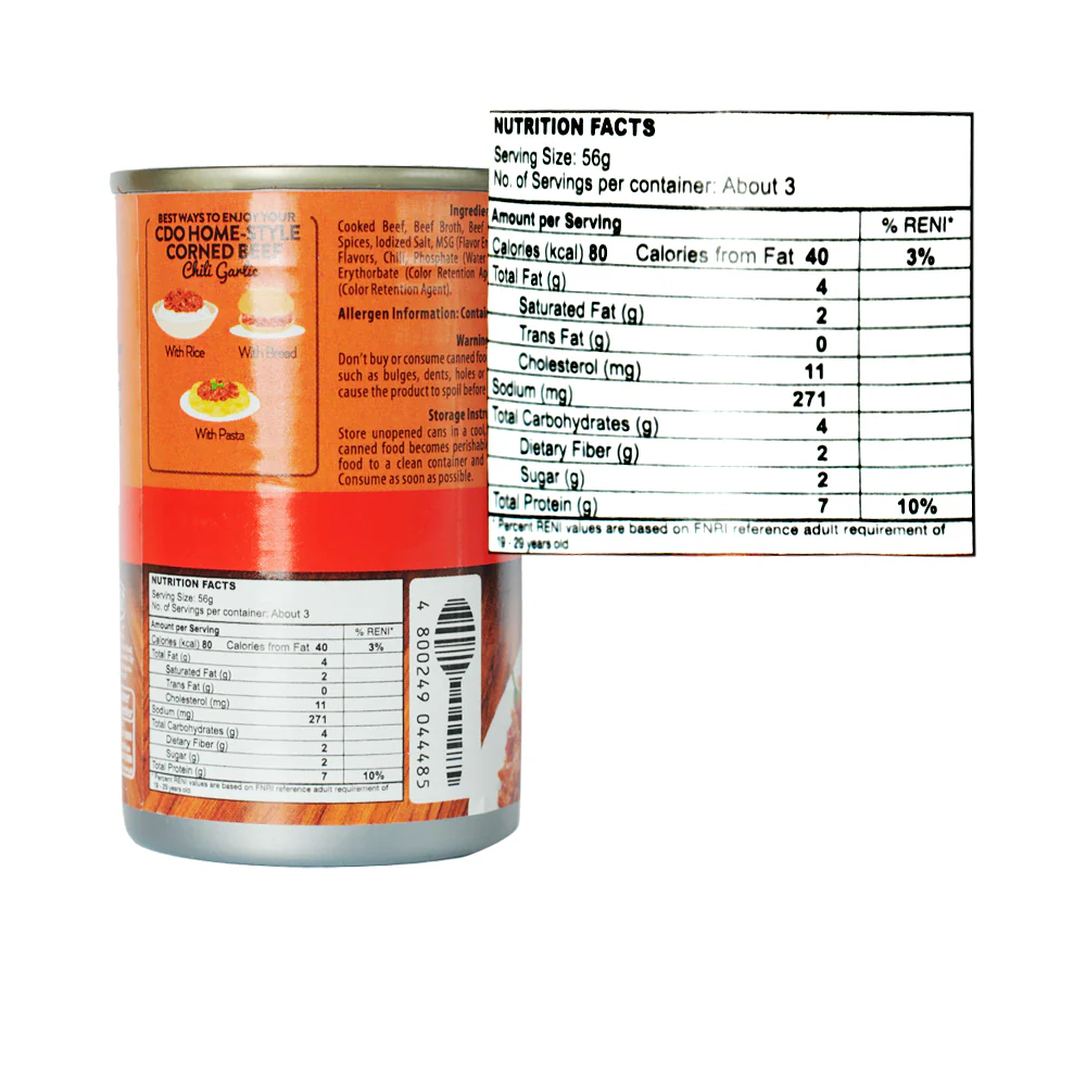 CDO Home Style Corned Beef Chili Garlic 150g - Image 3