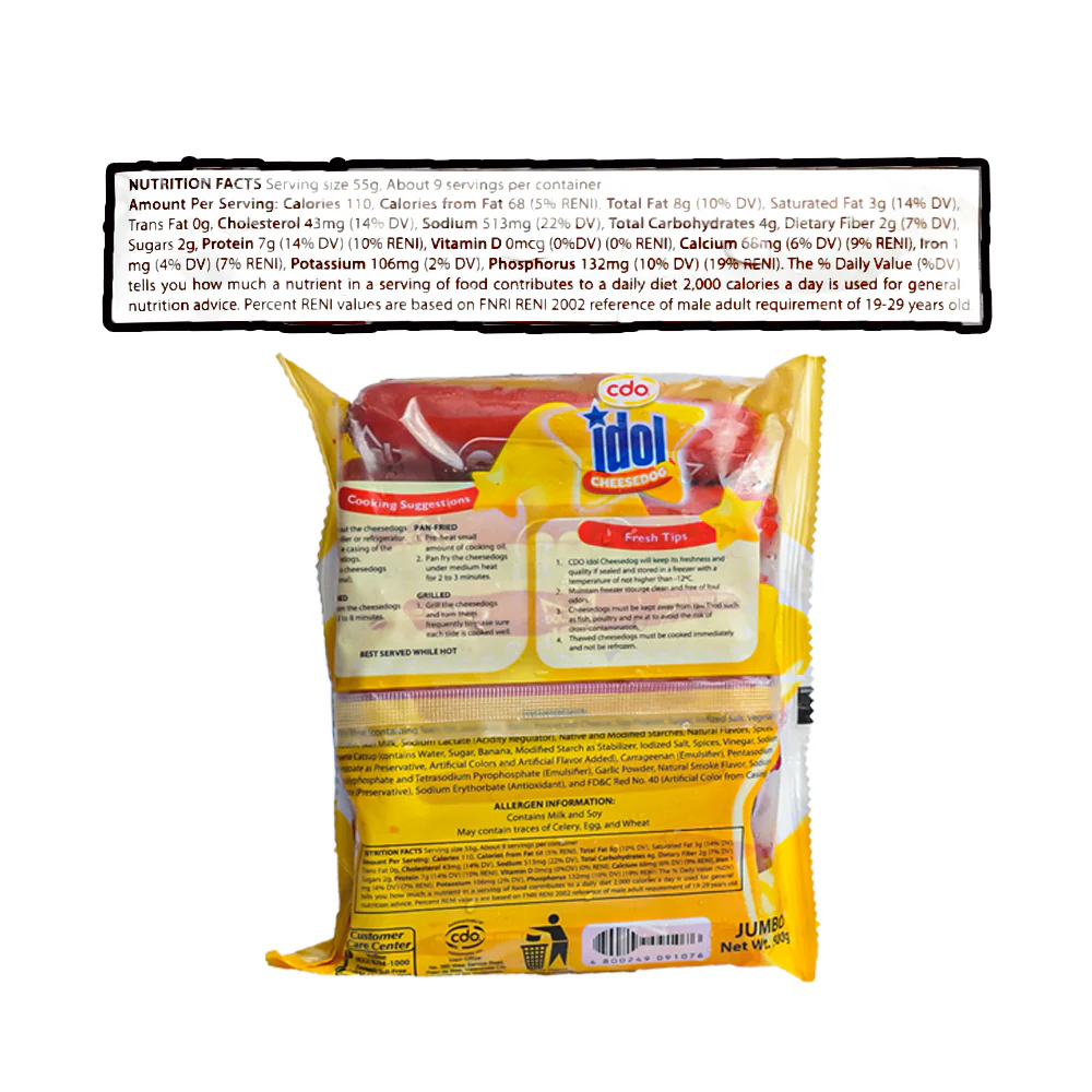 CDO Idol Cheesedog Jumbo 500g - Image 2