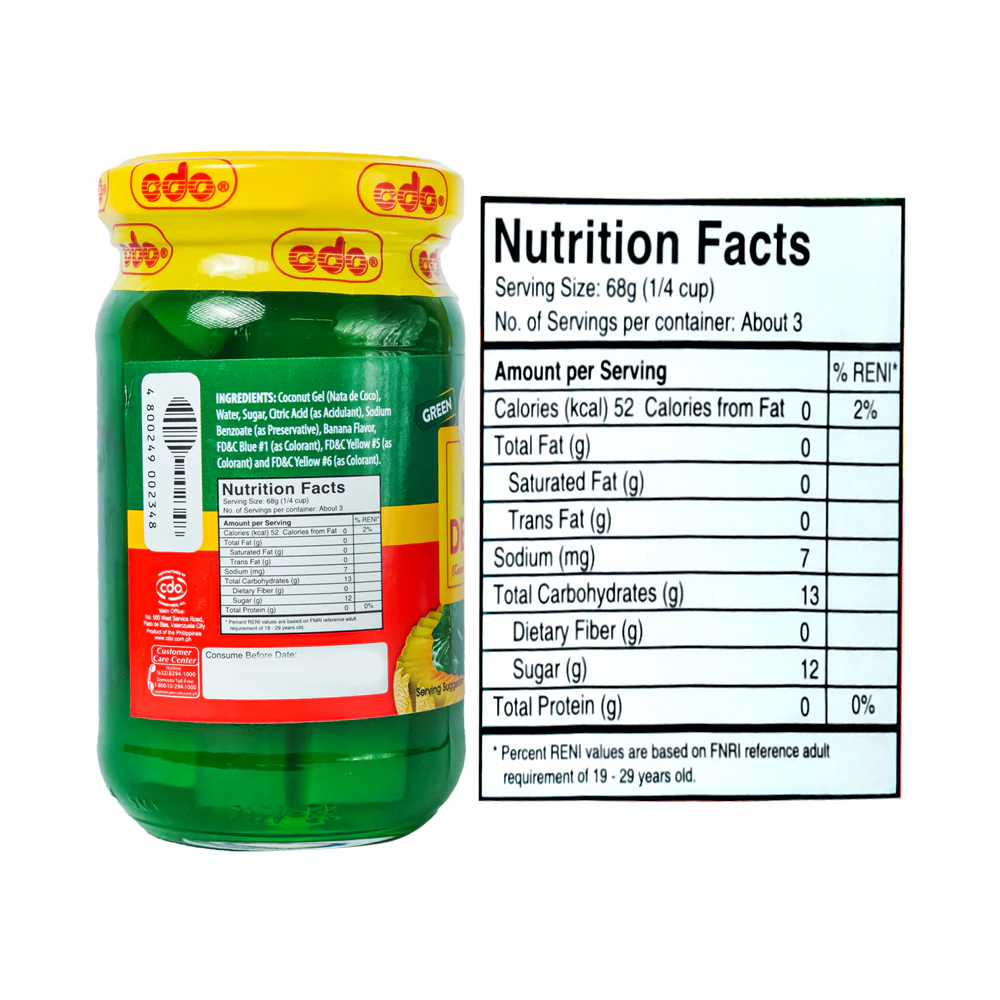 CDO Nata De Coco Green 240g (8.47oz) - Image 2
