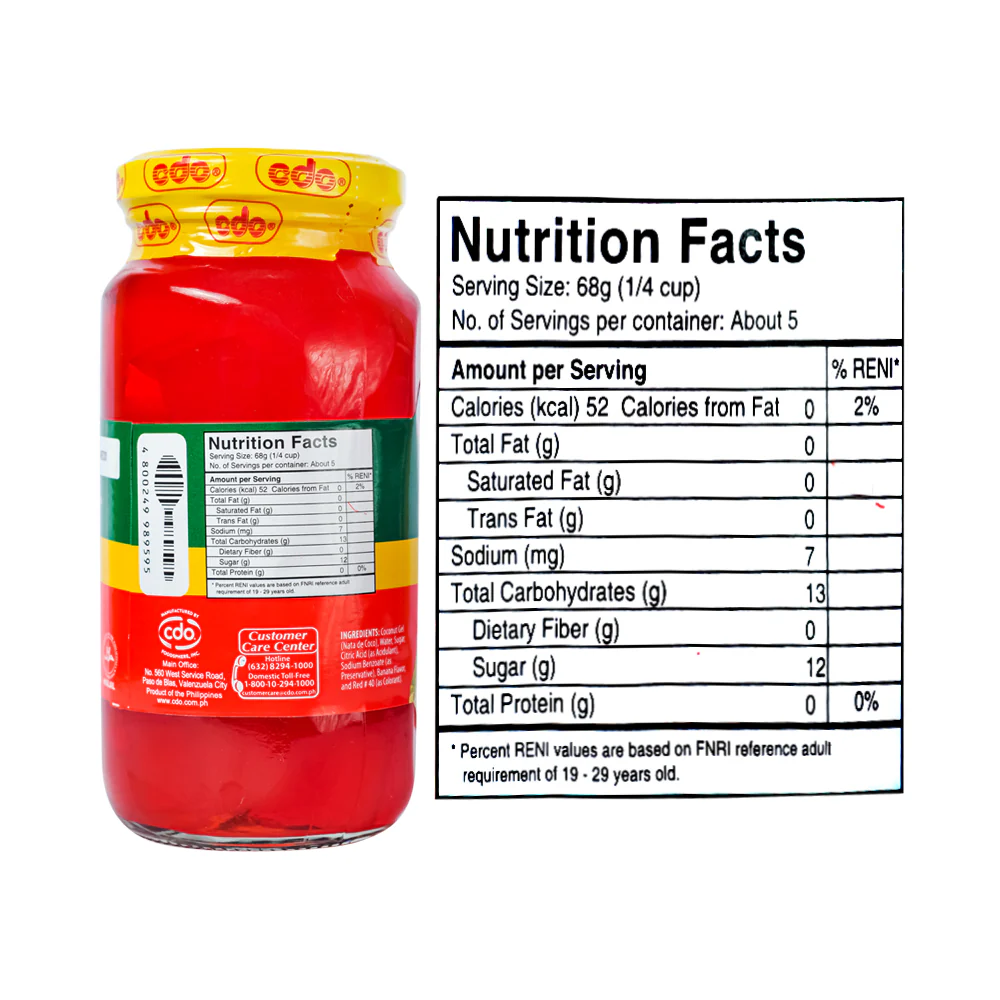 CDO Nata De Coco Red 340g (12oz) - Image 2