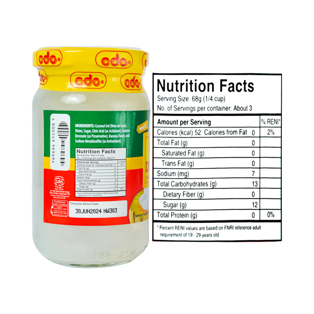 CDO Nata De Coco White 240g (8.47oz) - Image 2