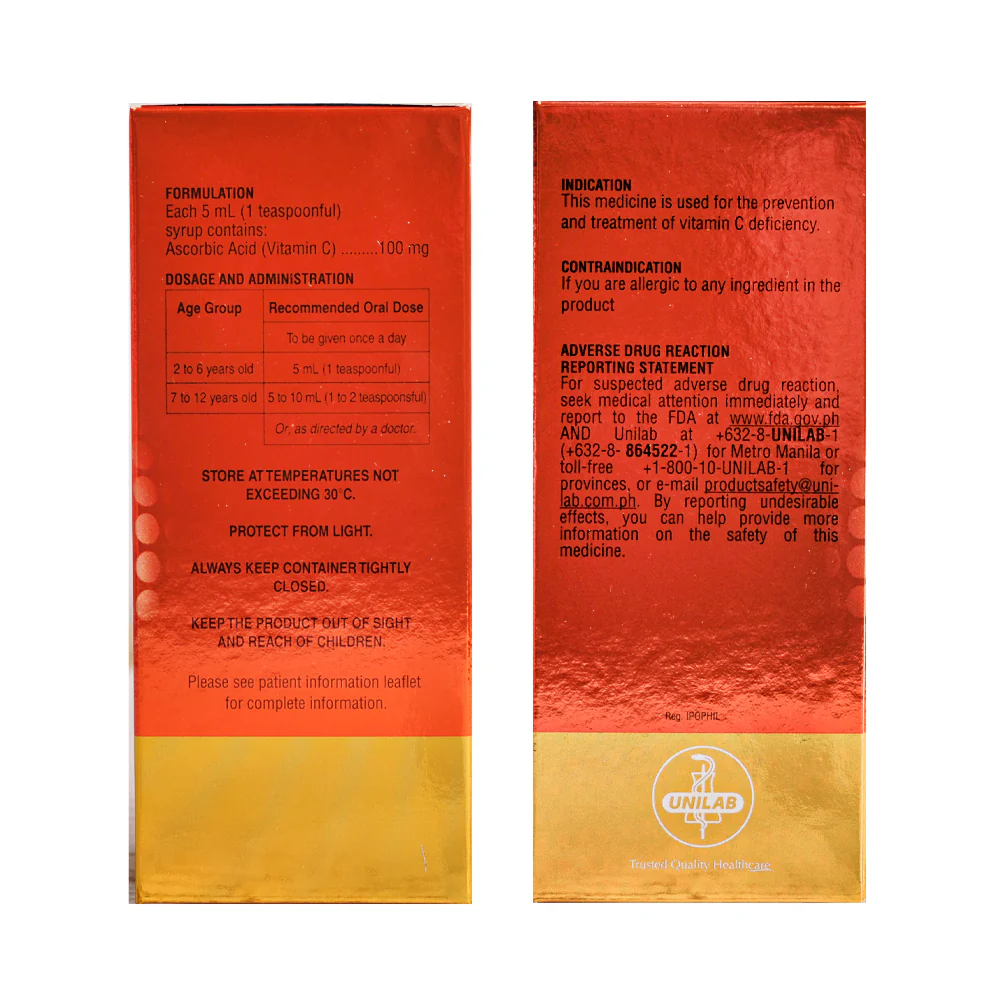 Ceelin Ascorbic Acid 100mg/5ml Syrup 120ml - Image 2