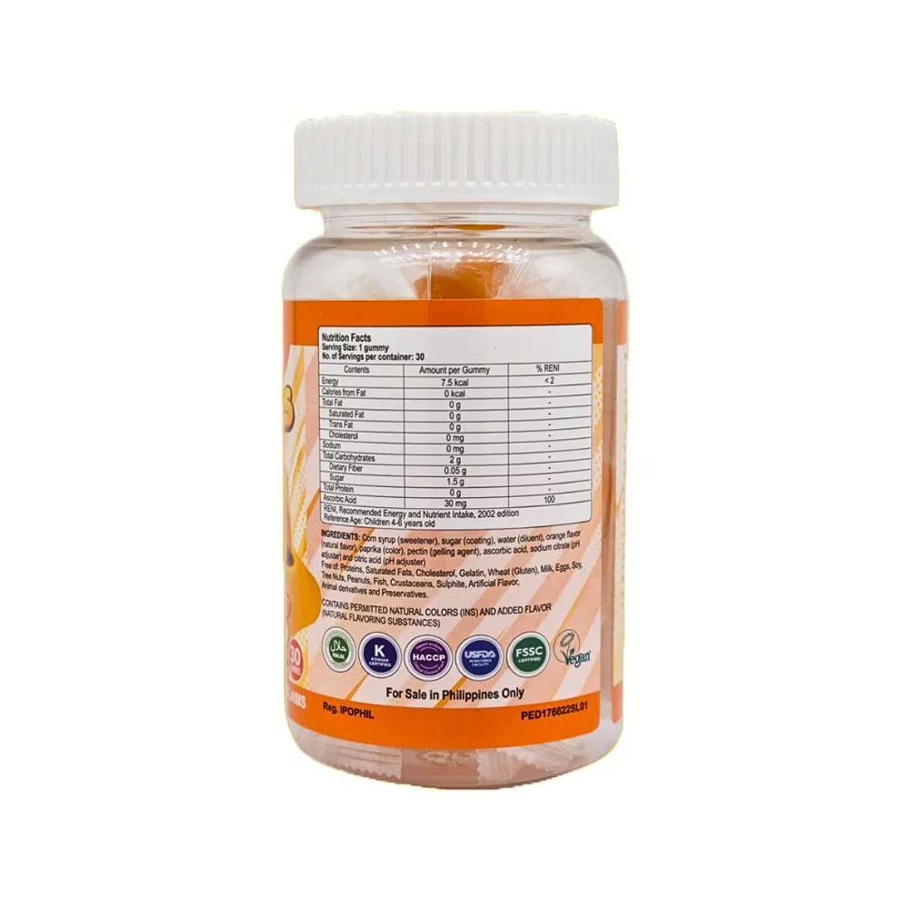 Ceelin Gummies Ascorbic Acid Orange 30's - Image 2
