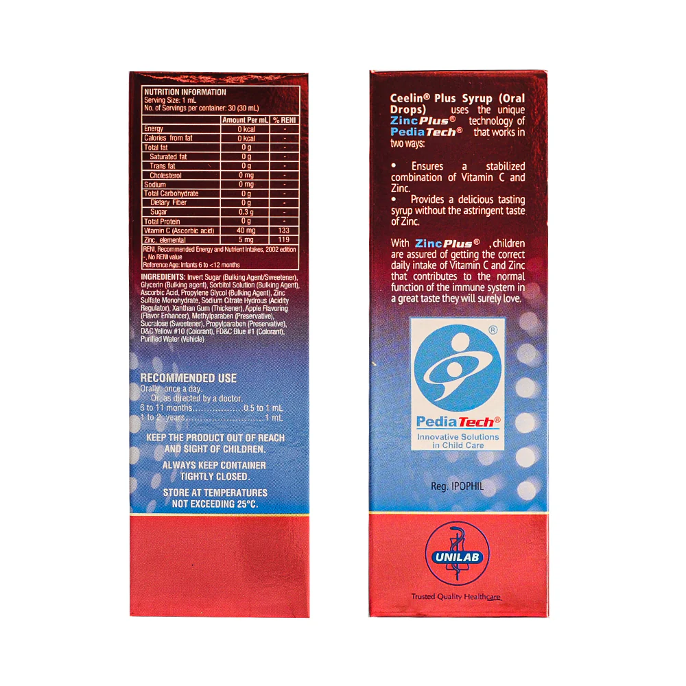 Ceelin Plus 40mg/5mg/ml Oral Drops 30ml - Image 2