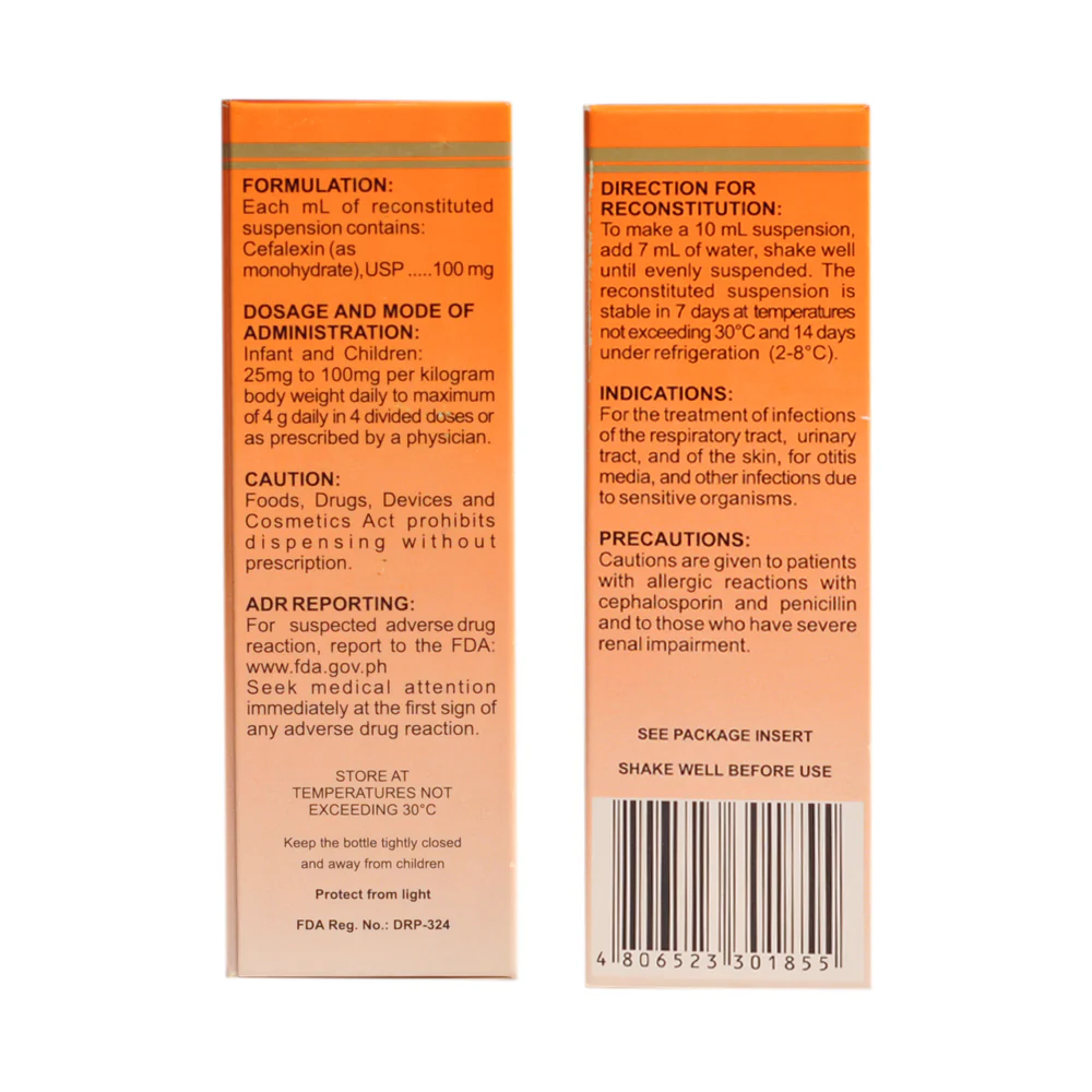 Cefalexin Diacef 100mg/ml Drops 10ml - Image 3