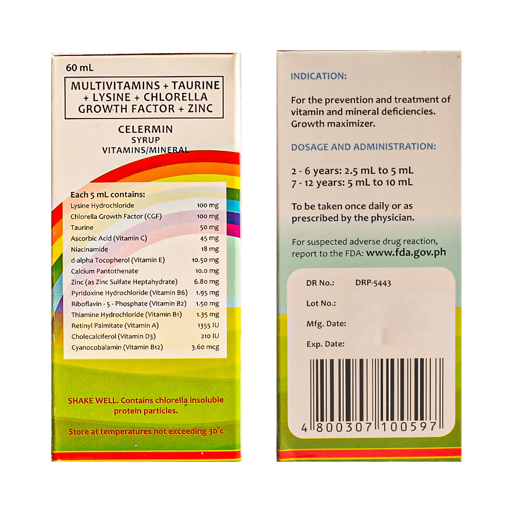 Celermin Syrup Multivitamins 60ml - Image 2