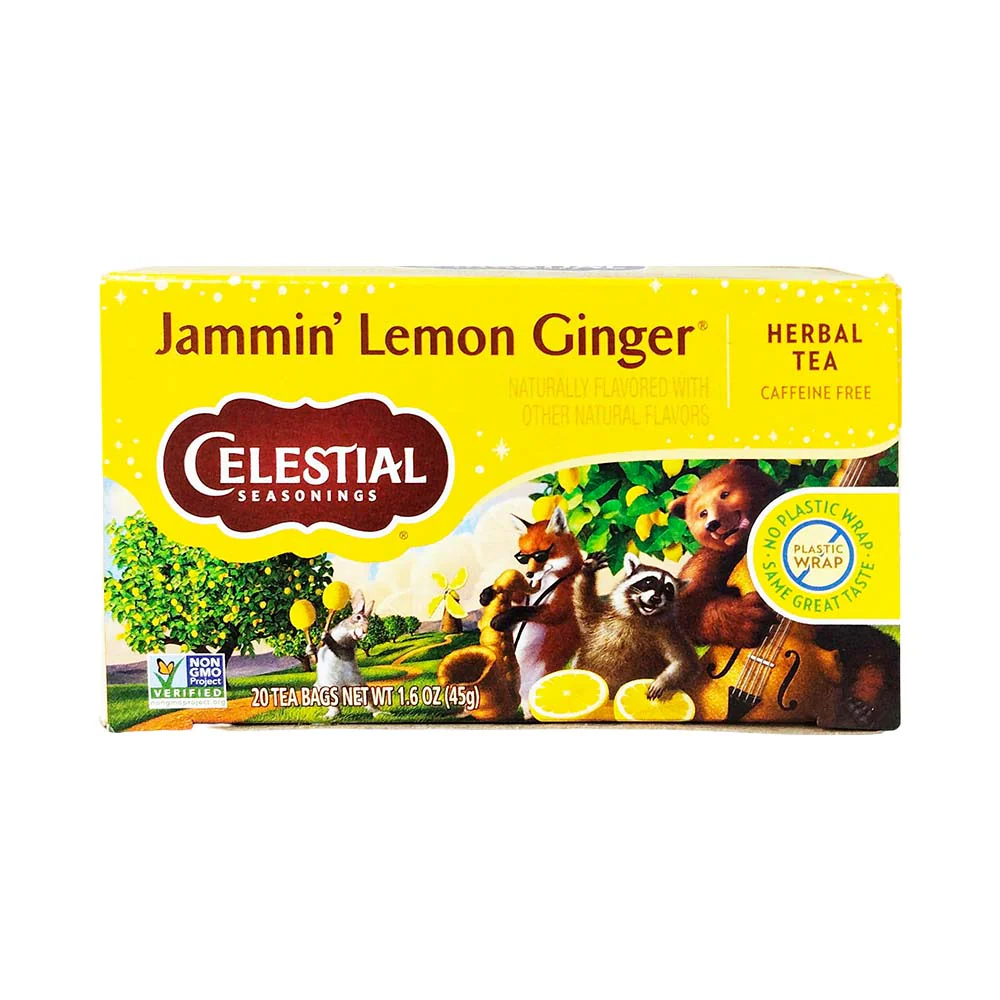 Celestial Herbal Tea Jammin' Lemon Ginger 45g (1.6oz) - Image 2