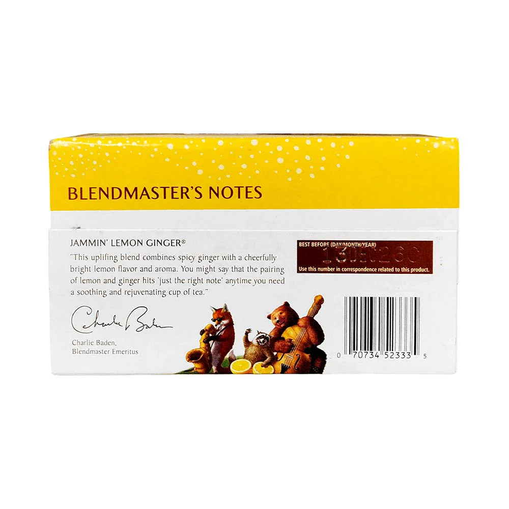 Celestial Herbal Tea Jammin' Lemon Ginger 45g (1.6oz) - Image 3