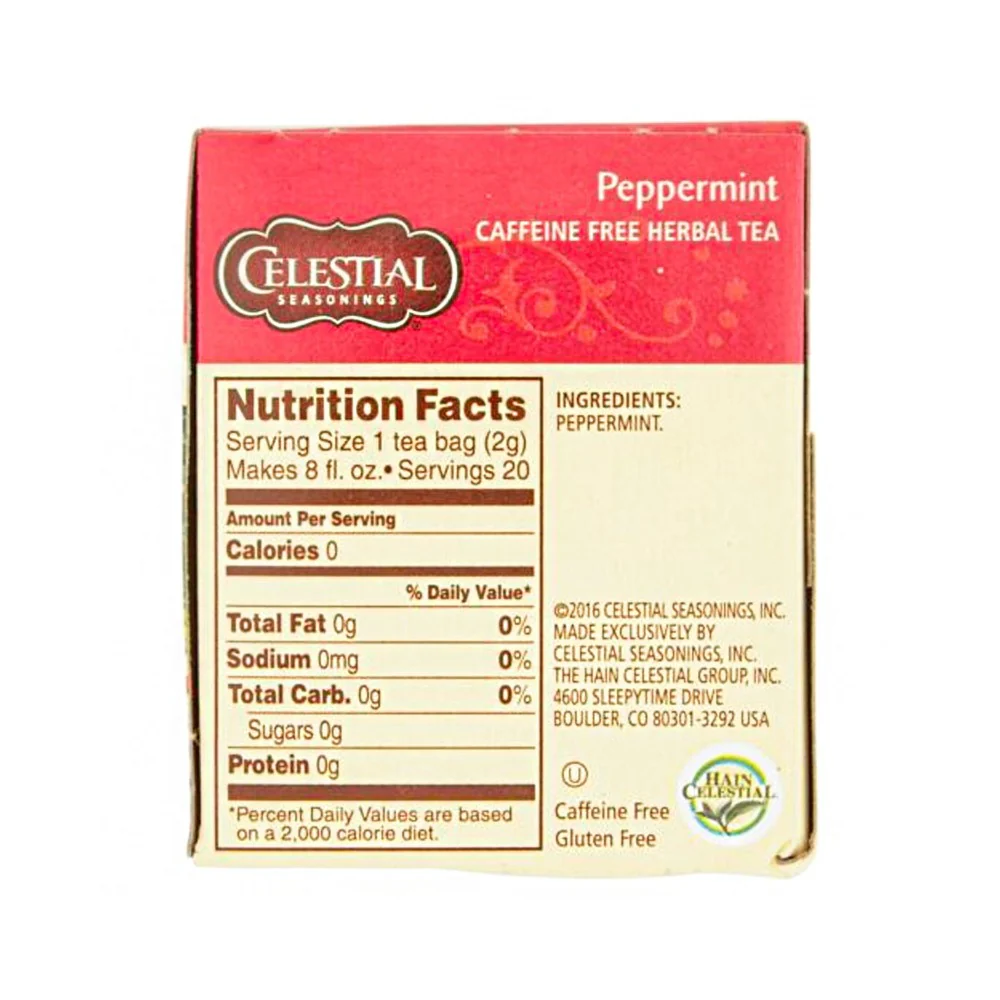 Celestial Herbal Tea Peppermint 32g (1.1oz) - Image 3
