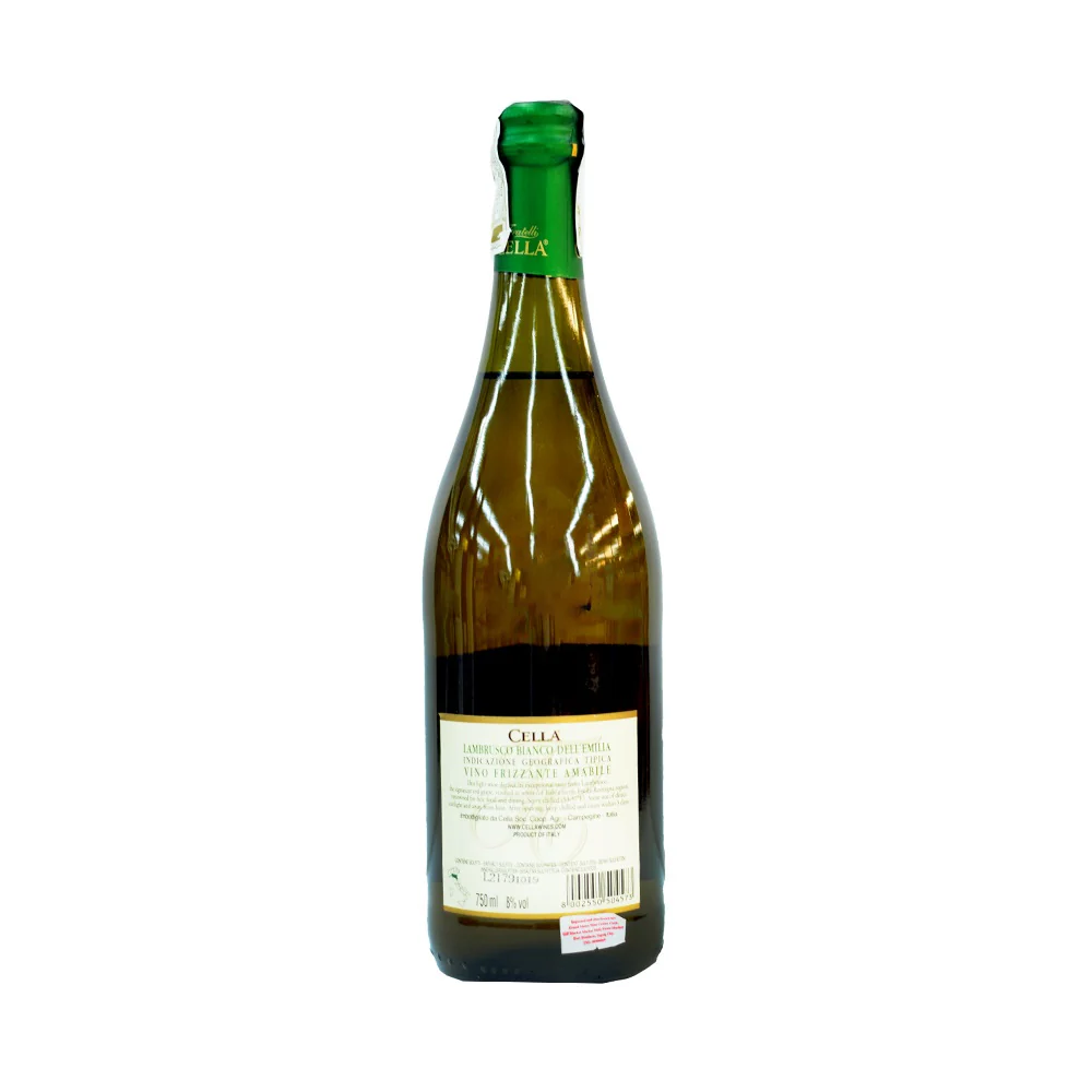 Cella Lambrusco Soft White Wine 750ml - Image 3