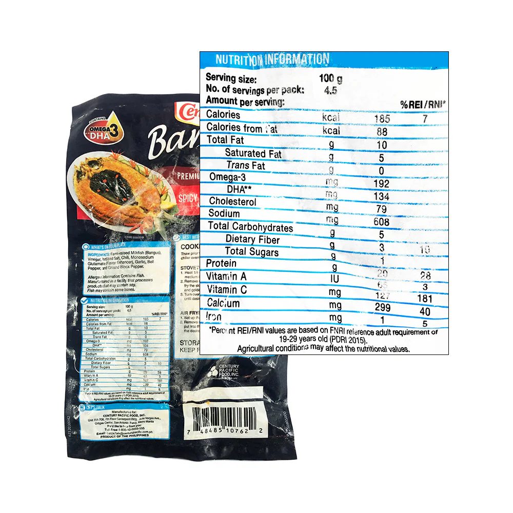 Century Premium Boneless Bangus Marinated Hot and Spicy 450g 2's - Image 2