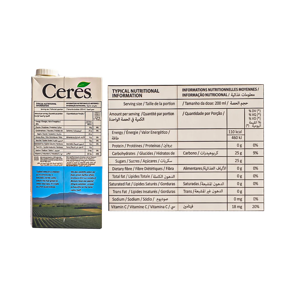 Ceres Fruit Juice Apple 1L - Image 3