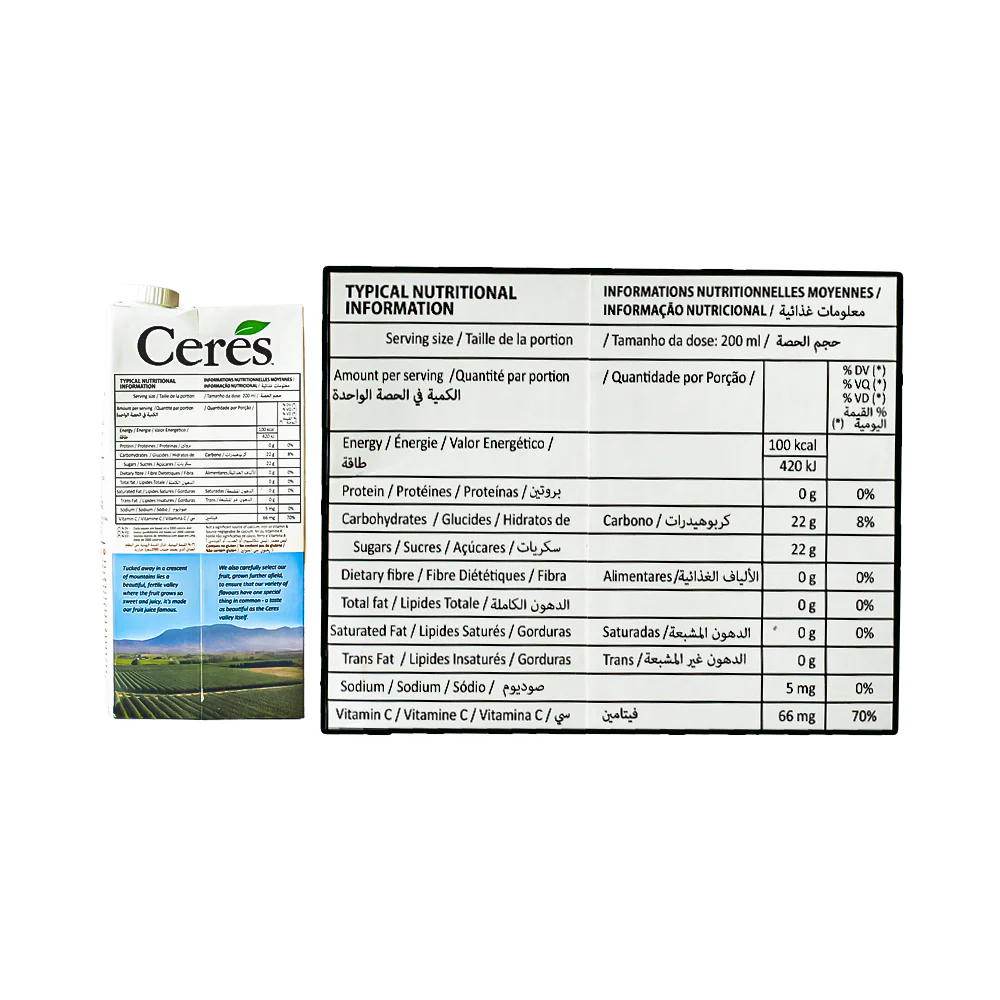 Ceres Fruit Juice Orange 1L - Image 3
