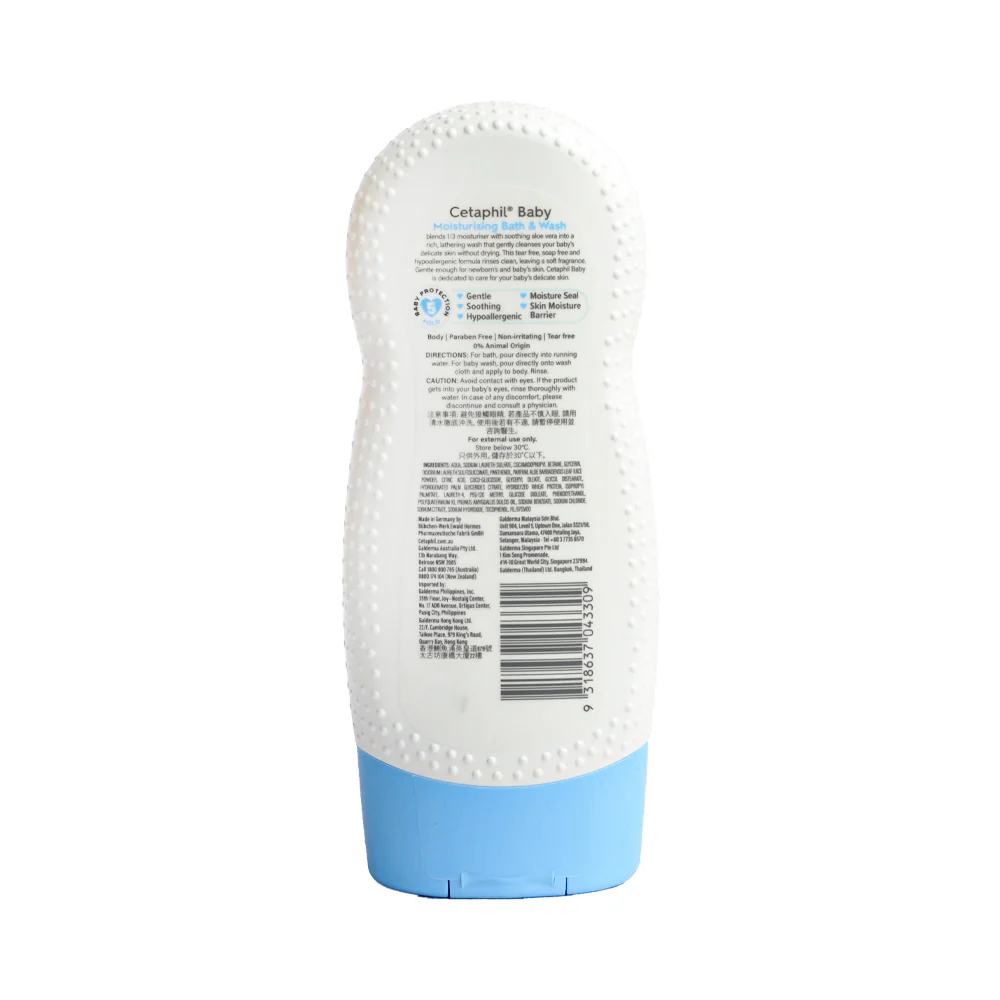 Cetaphil Baby Moisturising Bath And Wash 230ml - Image 2