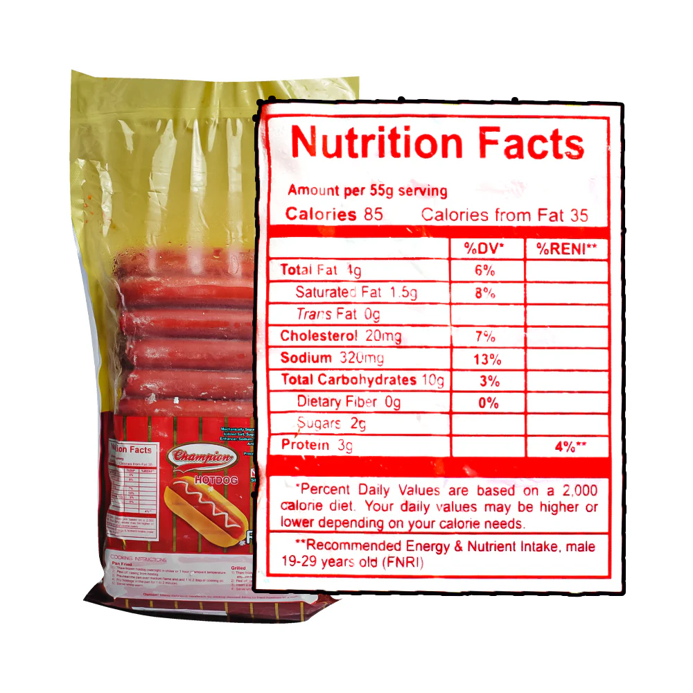 Champion Hotdog Regular 1kg - Image 3