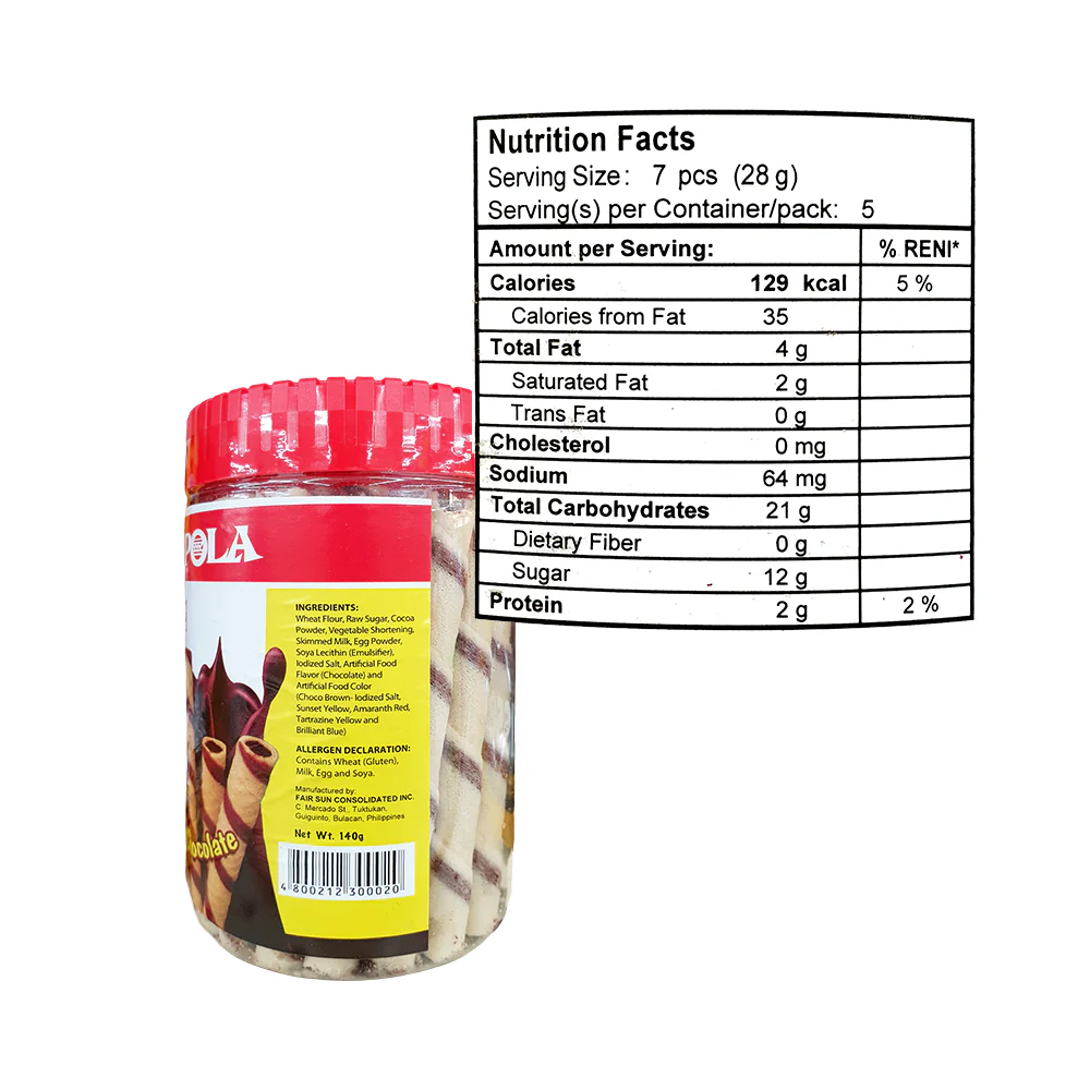 Champola Wafer Stick Chocolate 140g - Image 2