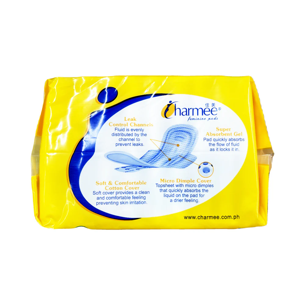 Charmee Feminine Pads All Flow Cottony Soft With Wings 8's - Image 2